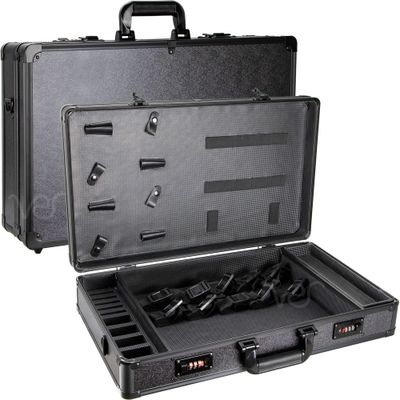 Ver Beauty Professional Barber Case, Stylist Tool Box Organizer &amp; Traveling Case, Black Matte, Large