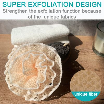 Super Exfoliating Home Spa Weave Loofah Shower Sponge Pouf Mesh Brush - Bath Spa Puff Scrubber Ball - Face Body Poof - Rich Foams Bubble?4.7" Each? Pack of 2