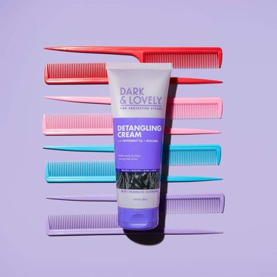 SoftSheen-Carson Dark&Lovely Detangling Cream, 6.8 Fl Oz - For Protective Styles, With Peppermint&Avocado Oil for Braids, Weaves, Wigs&Locs No Dyes, No Mineral Oil, No Petrolatum