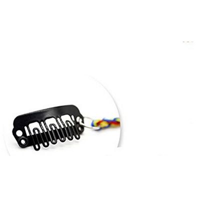 Suoirblss 1 Pc Handmade Boho Hippie Hair Extensions with Feather Clip Comb Hairpin Headdress DIY Accessories for Women Lady