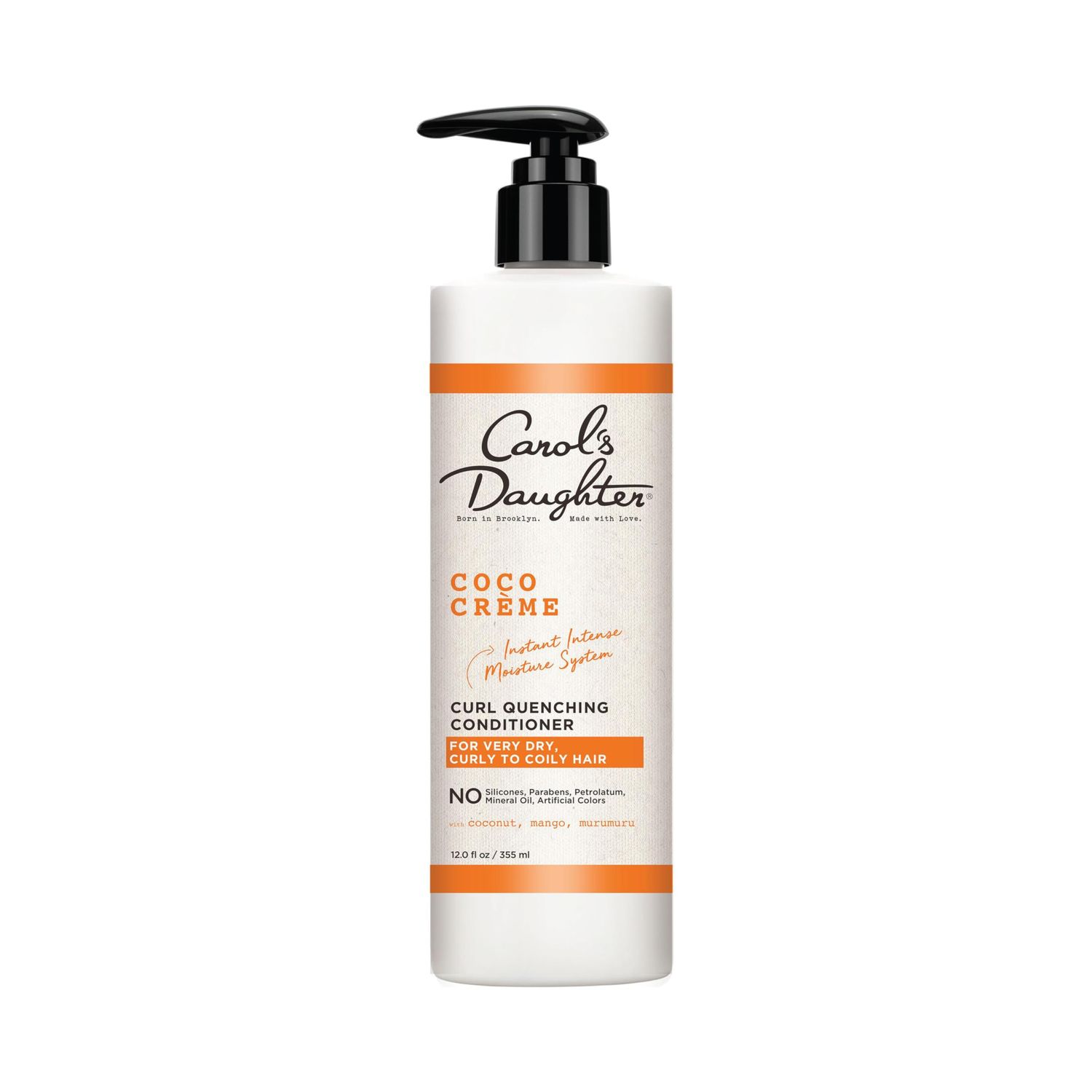 Carols Daughter Coco Creme Curl Quenching Conditioner for Very Dry Hair, with Coconut Oil, Paraben Free Hair Conditioner for Curly Hair, 12 oz