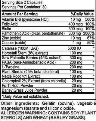 Hairstart XS: Powerful Natural Hair Growth Vitamins, Stops Hair Loss, Balding, Thinning. Promotes Hair Regrowth, All Hair Types, Men and Women, 30 Day Supply