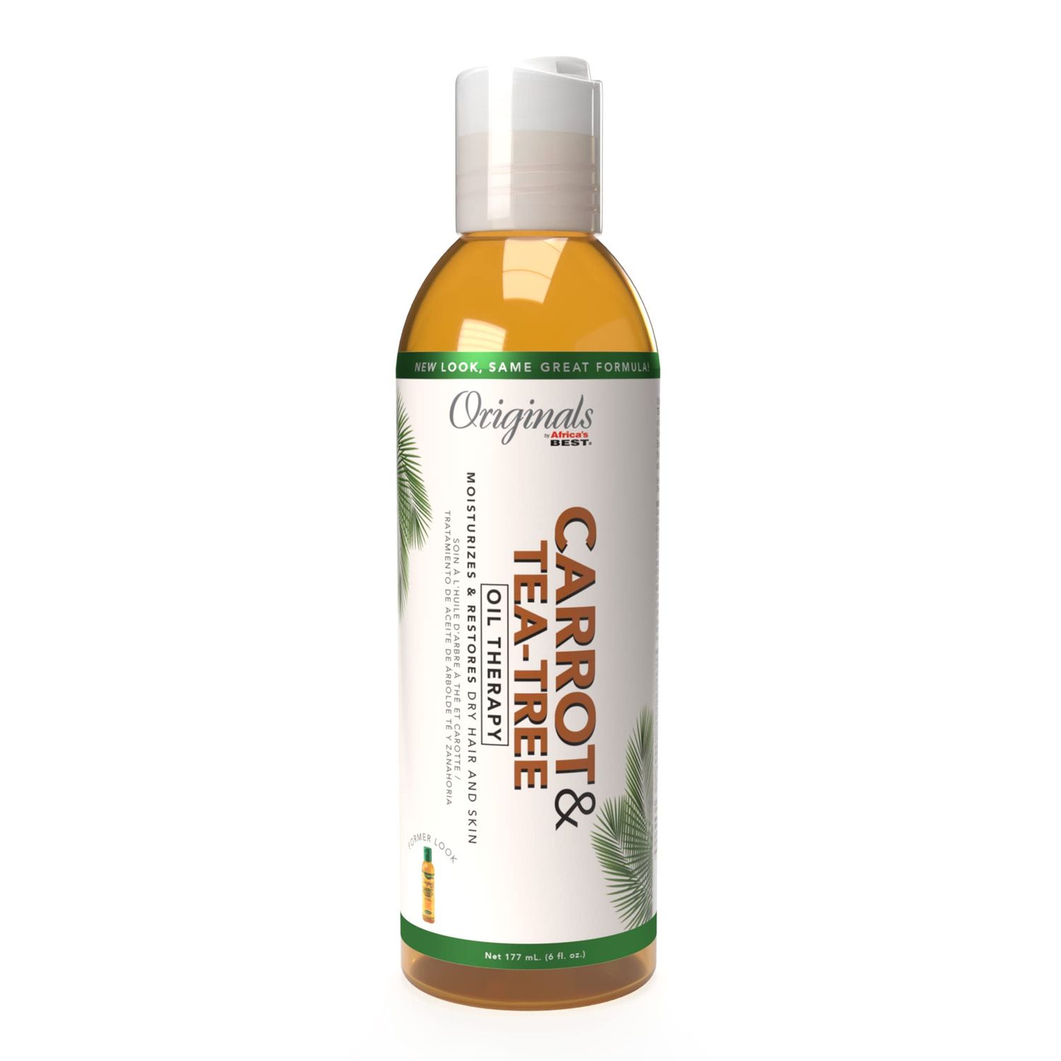 Originals by Africa&#39;s Best Carrot Tea Tree Oil Therapy, For Body, Hair and Scalp, Natural Organic Oils Repair, Restores Stimulates, Revitalizes &amp;, Rejuvenates, 6 oz