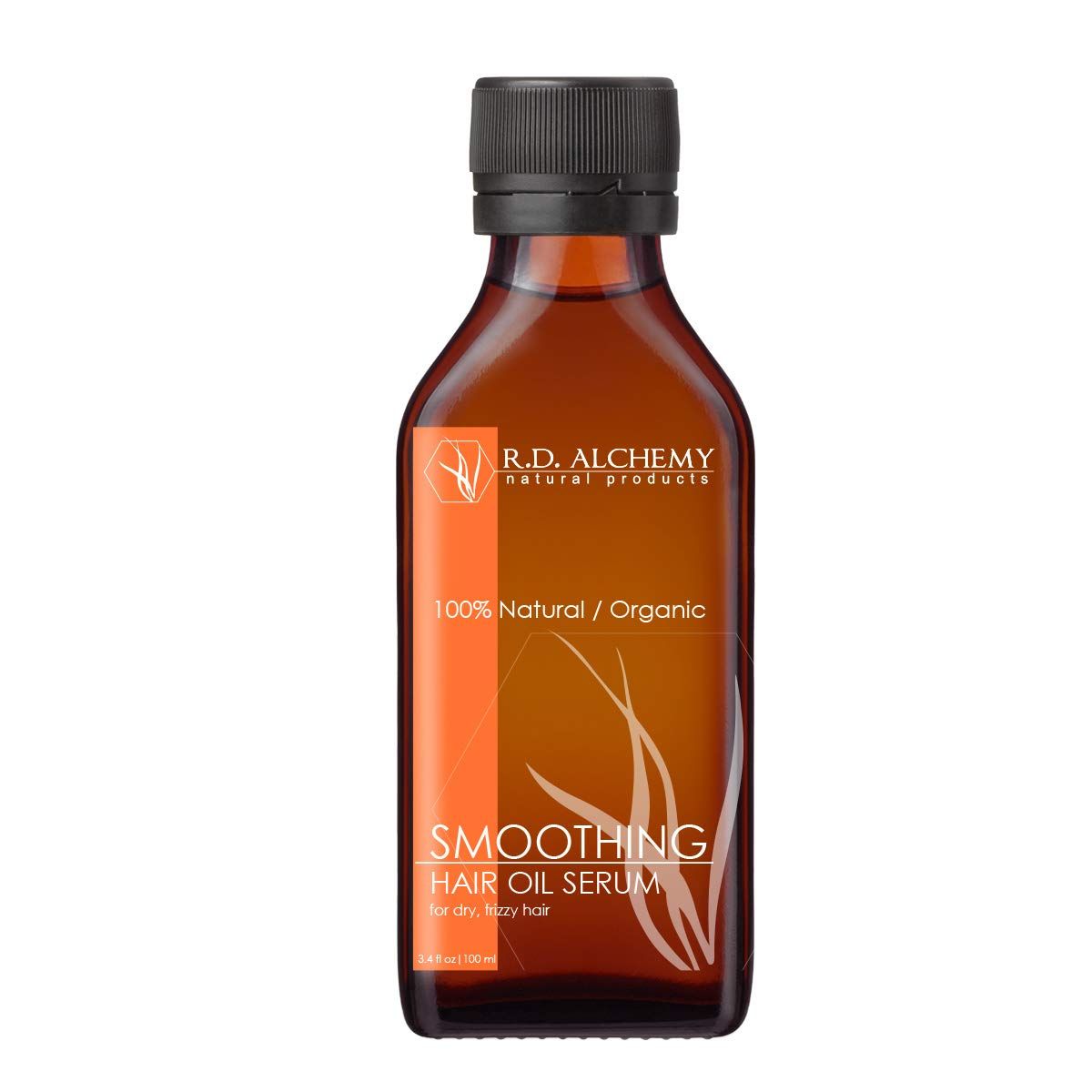 RD Alchemy - Natural &amp; Organic Smoothing Hair Oil Serum. Treatment for Frizzy Hair, Split Ends, and Flyaways. Get Smooth, Moisturized, Shiny, &amp; Sleek Hair with this Frizz Ease Serum.