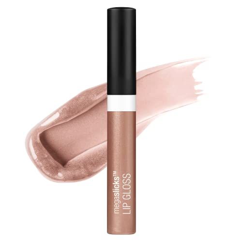 wet n wild MegaSlicks Lip Gloss, Ultra-Glossy, Vitamin-E Enriched, Ultra-Gloss High Shine Moisturizing, Cruelty-Free &amp; Vegan - Rose Gold