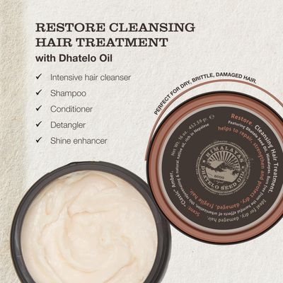 Tweakd by Nature - Restore Cleansing Hair Treatment, Hair Mask for Damaged Hair, 5-in-1, Strengthens and Nourishes Dry Hair for Silky and Soft Feel, Cruelty Free (16 ounces)