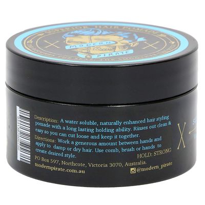 Modern Pirate Superior Hair Pomade 3.4 oz - Medium Strong Hold &amp; Medium Shine - Water Soluble &amp; Naturally Enhanced