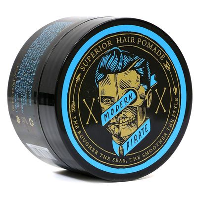 Modern Pirate Superior Hair Pomade 3.4 oz - Medium Strong Hold &amp; Medium Shine - Water Soluble &amp; Naturally Enhanced