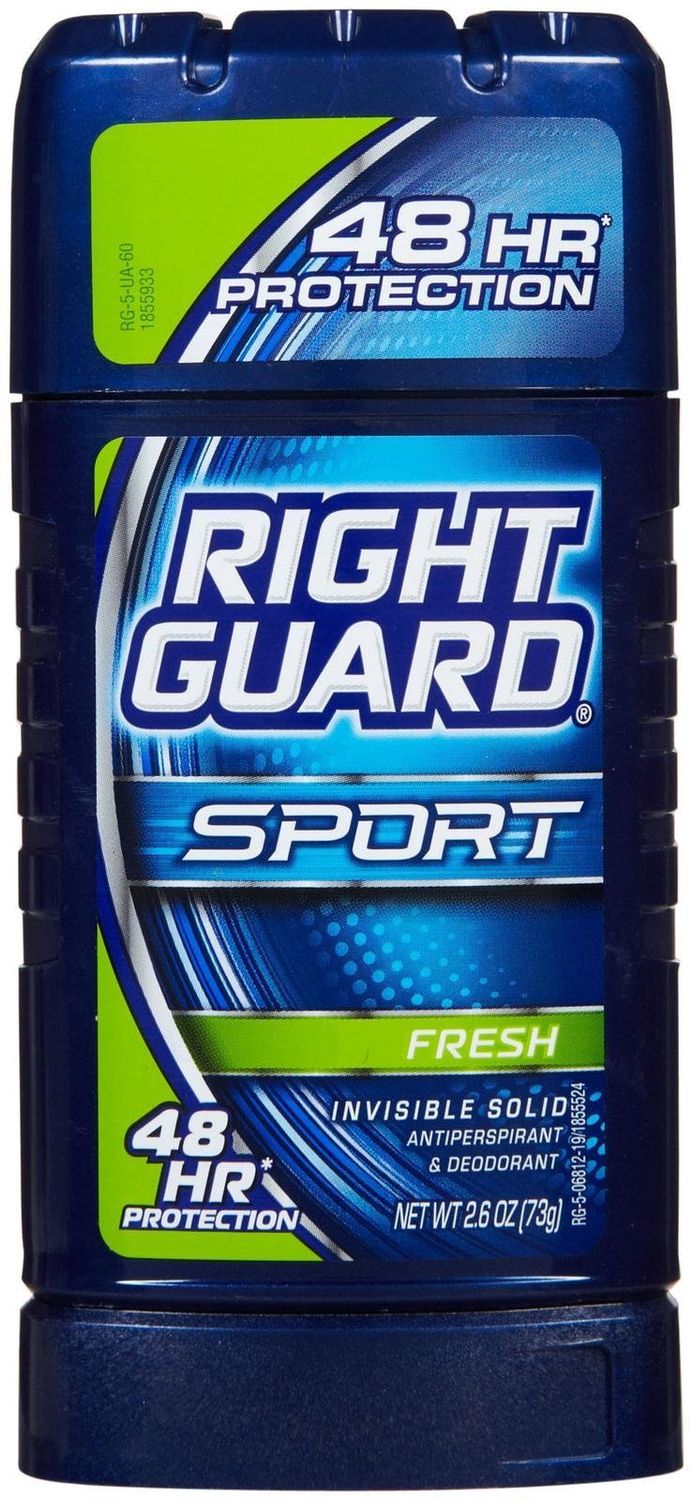 Central Sales Company Right Guard Sport Antiperspirant &amp; Deodorant Invisible Solid, Fresh, 2.6 Oz (10017000068128)