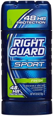 Central Sales Company Right Guard Sport Antiperspirant &amp; Deodorant Invisible Solid, Fresh, 2.6 Oz (10017000068128)