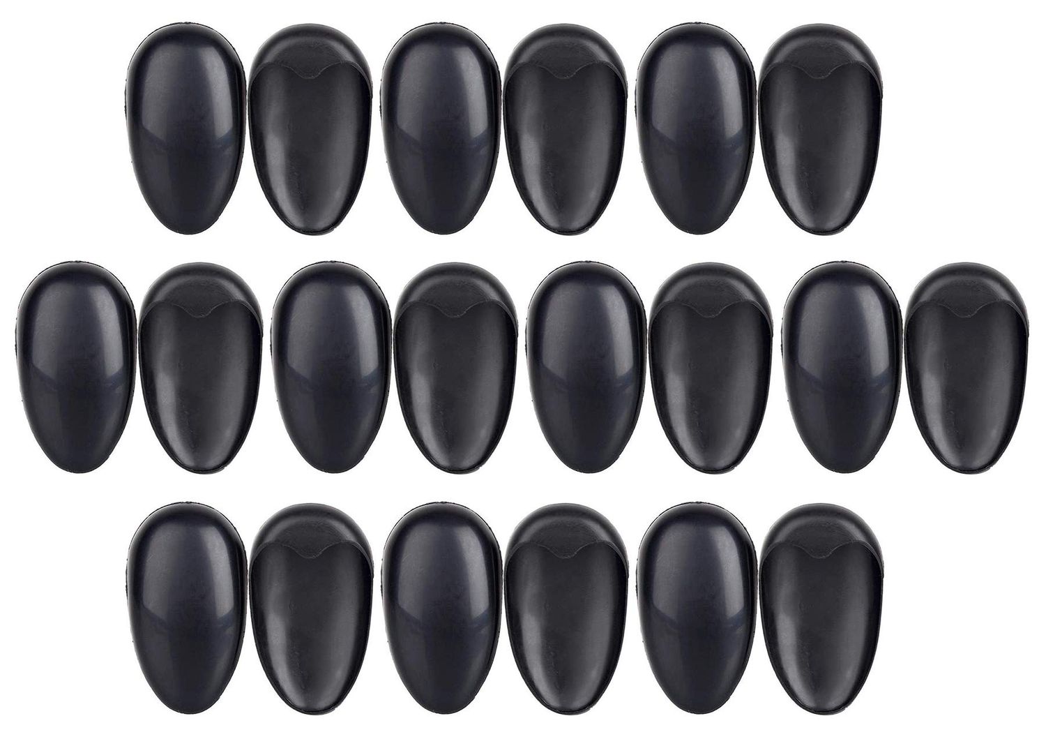 10Pairs Black Plastic Professionale Hair Salon Ear Cover Pads Sheets Ear Protector Hairdressing Dye Coloring Caps Ear Prtotection Earmuff for Hair Salon Hair Coloring Hair Treatment