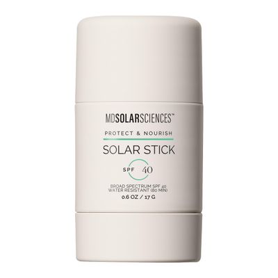 MDSolarSciences Solar Stick SPF 40 - Water-Resistant Mineral Sunscreen - Broad Spectrum UV Protection - Blendable Zinc Oxide Travel Stick - Smooth, Sheer and Natural Matte Finish, 0.6 Oz