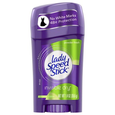 Lady Speed Stick Invisible Dry Antiperspirant &amp; Deodorant, Powder Fresh, 1.4 Ounce (Pack of 4)