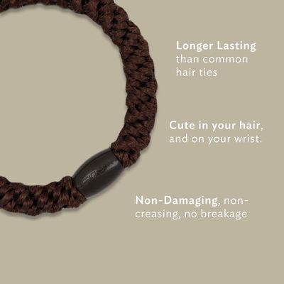 L. Erickson Grab &amp; Go Pony - Red - 8 Pack Ponytail Holder Hair Ties
