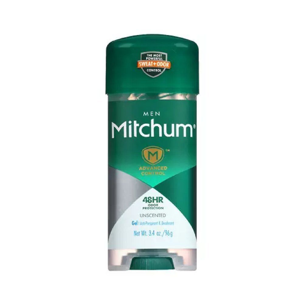 Mitchum Advanced Control Unscented Gel, Anti-Perspirant &amp; Deodarant 3.4 oz (Pack of 5)