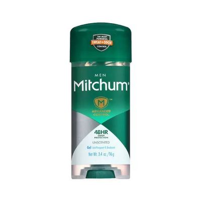 Mitchum Advanced Control Unscented Gel, Anti-Perspirant &amp; Deodarant 3.4 oz (Pack of 5)