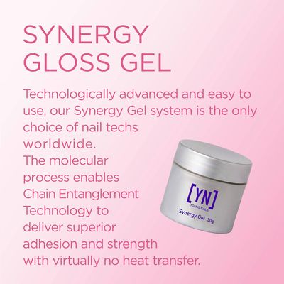 Young Nails Synergy Gel System, Clear Gloss Finishing Gel - Builder Gel Top Coat, Superior Adhesion & Strength, Hard Gel Top Coat - Gloss Top Coat, 30g