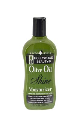 HOLLYWOOD BEAUTY Olive Oil Shine Moisturizer Shine and Moisturizer in One Step 12oz/355ml