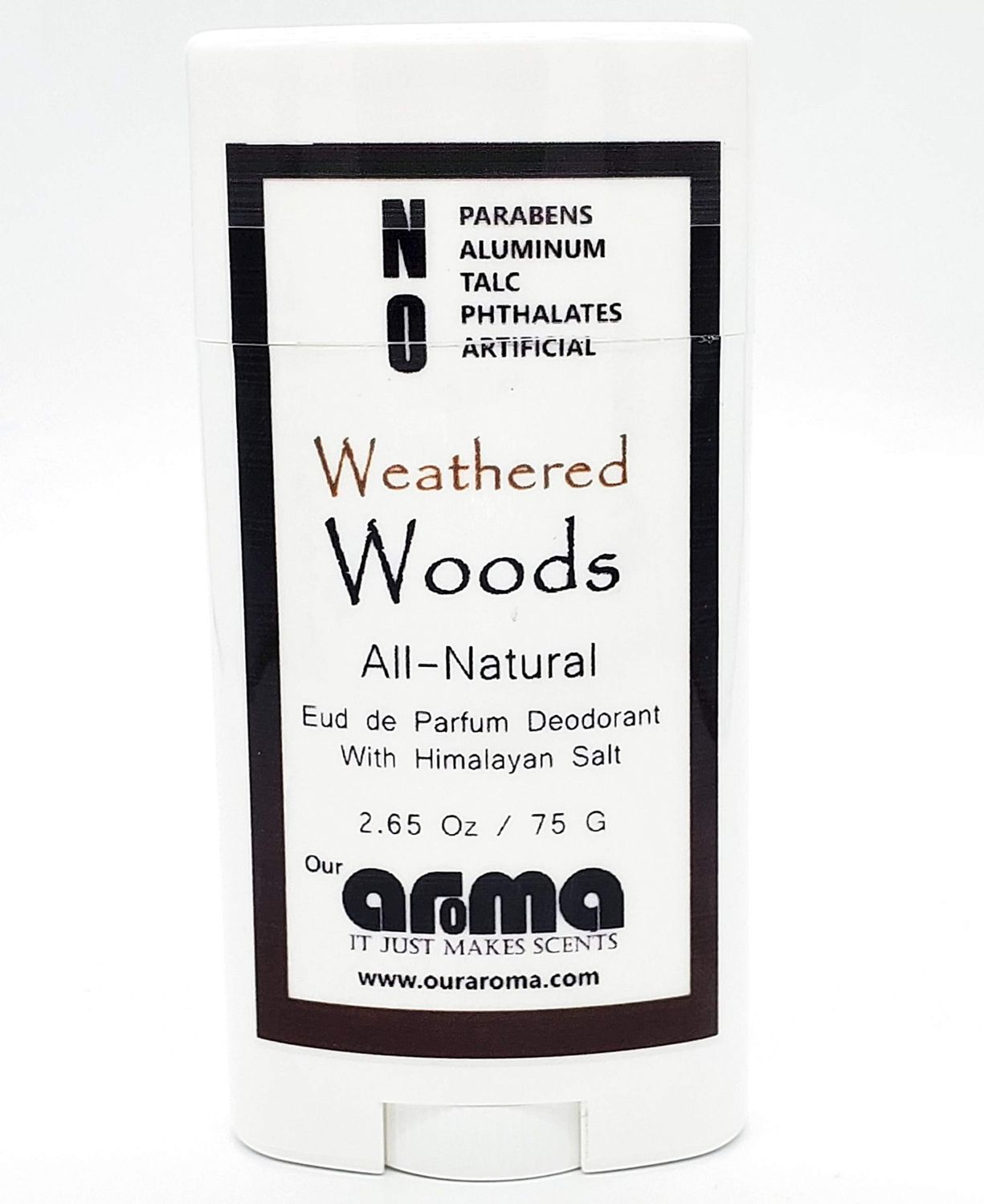 Our Aroma All-Natural Deodorant for Women and Men - Vegan, Gluten Free, Cruelty Free - Aluminum Free, Free of Parabens &amp; Sulfates - Weathered Woods