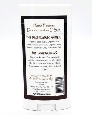 Our Aroma All-Natural Deodorant for Women and Men - Vegan, Gluten Free, Cruelty Free - Aluminum Free, Free of Parabens & Sulfates - Weathered Woods