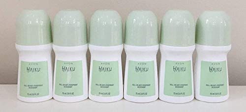 Avon Haiku Roll On Anti Perspirant Deodorant 2.6 fl.oz. Lot 6 pcs.