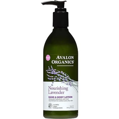 Avalon Organics Hand &amp; Body Lotion, Nourishing Lavender, 12 Oz