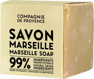 Compagnie de Provence Savon Marseille Palm Soap Cube - 400 grams - Made in France