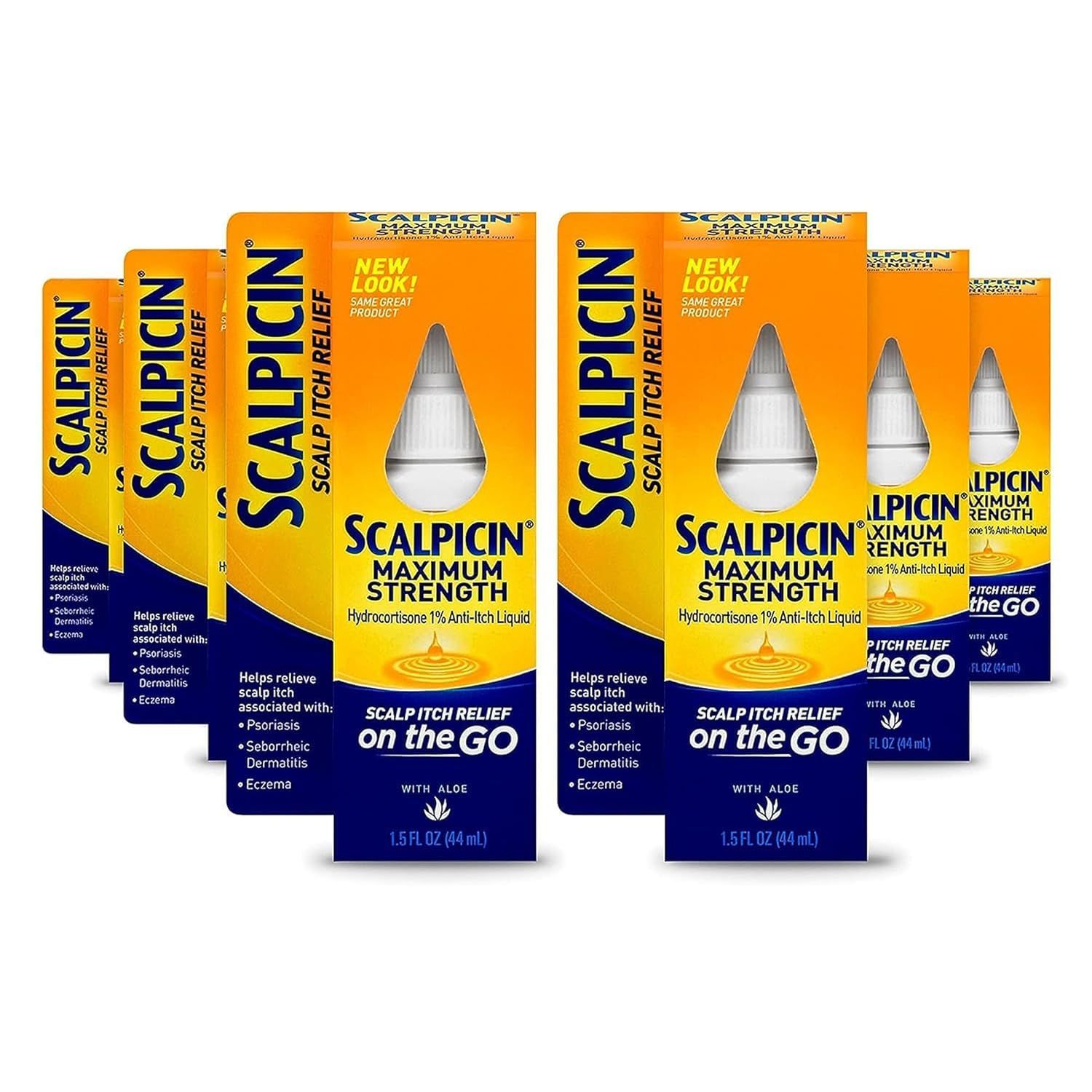 Scalpicin Scalp Itch Relief, 1.5 fl Oz. Maximum Strength (Pack of 6)