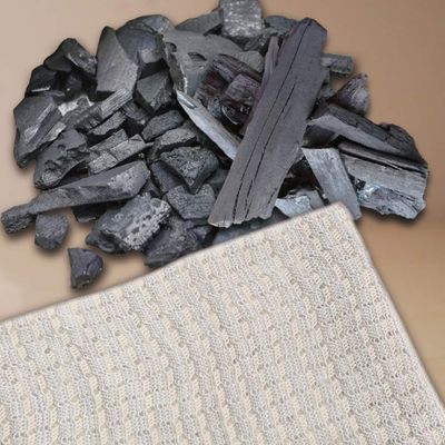 Exfoliating Washcloth [Made in Japan] Extra Long Exfoliating Towel Special Texture Makes Fluffy Foam Lather, Back Scrubber, Dead Skin Cell Remover, Loofah (Medium Touch Cotton with Charcoal)