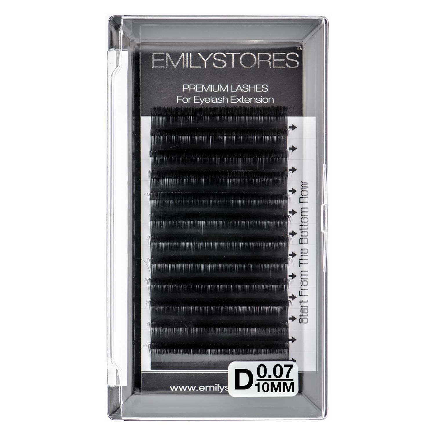 EMILYSTORES Eyelash Extensions 0.07mm Thickness D Curl Length 10mm Single Size Rapid Volume Eyelash For Lash Extensions, Easy Fan Blooming Flower Lashes, Self Fanning Lashes, (0.07,D,10mm)