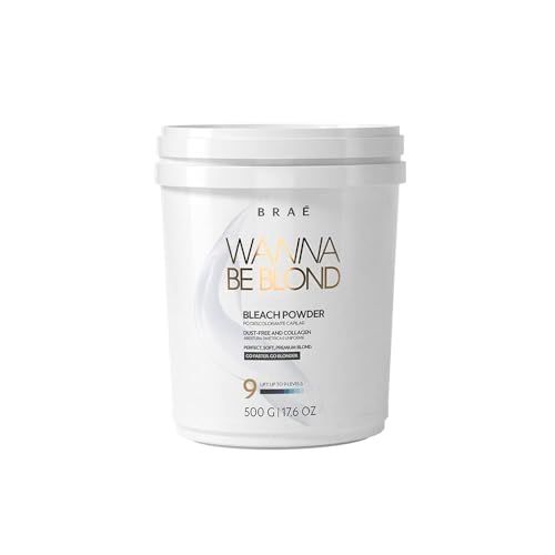 Hair Bleach Powder Professional Lightener 9+ Wanna Be Blonde 500g- Brae