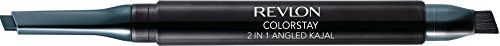 Revlon ColorStay 2-in-1 Angled Kajal Eyeliner, Waterproof Eye Makeup with Smudge Brush for Smokey Eyes, Evergreen (103), 0.01 oz