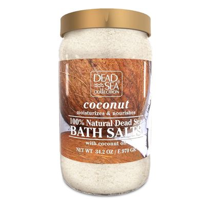 Dead Sea Collection Bath Salts with Coconut - Pure Dead Sea Salt and Coconut Oil - Nourishing Soothing and Relaxing Skin and Muscle - 34.2 Oz