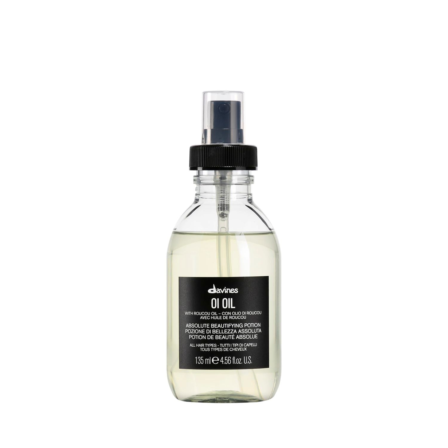 Davines OI Oil | Weightless Hair Oil Perfect for Dry Hair, Coarse &amp; Curly Hair Types | Anti-Frizz for Soft, Shiny Hair | 135 ml (4.56 Fl Oz)