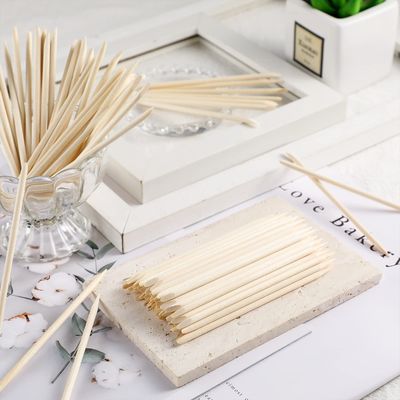100 Pieces Orange Wood Sticks Nail Cuticle Stick for Pusher Remover Manicure Art Pedicure, 4.3 Inches