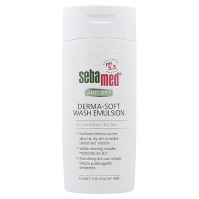 Sebamed Anti-Dry Derma-Soft Wash Emulsion Gentle Cleansing Complex For Dry and Sensitive Skin 6.8 Fluid Ounces (200mL)