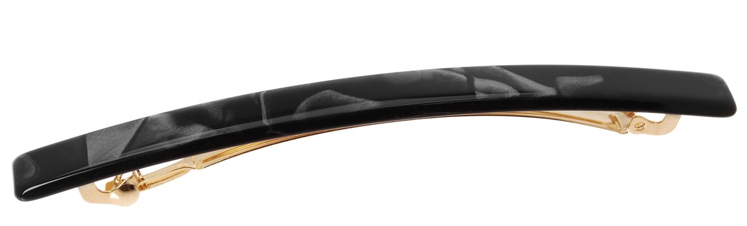 France Luxe Long &amp; Skinny Barrette, Nacro Black - Classic French Design For Everyday Wear