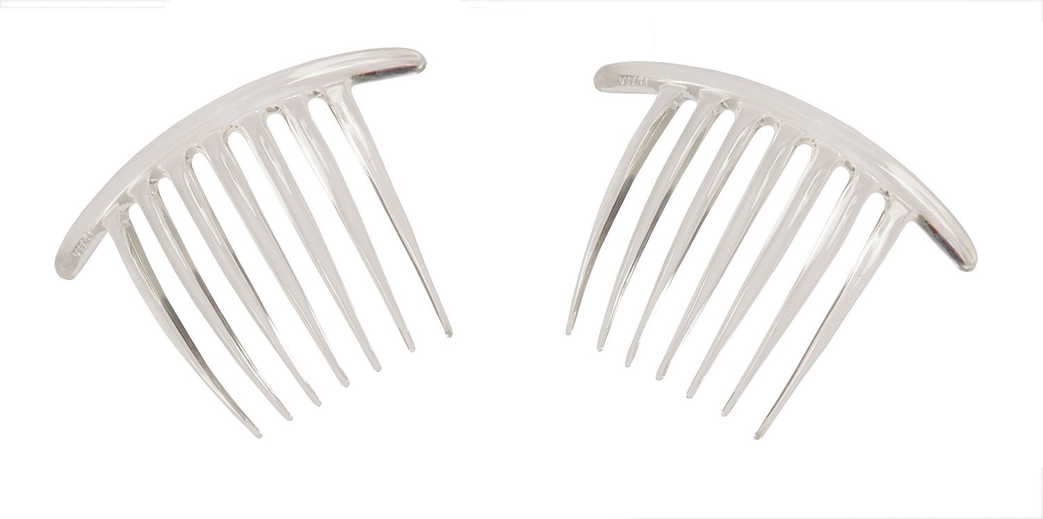 Caravan French Twist Comb, Crystal Pair