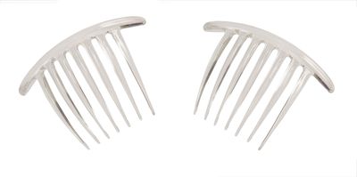 Caravan French Twist Comb, Crystal Pair