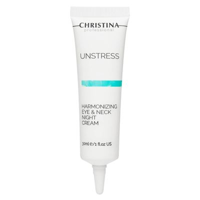 -CHRISTINA- Unstress Harmonizing Eye &amp; Neck Night Cream with Retinol | Overnight Skin Repair for All Skin Types | Eye Cream Revitalizes, Nourishes, and Hydrates your Skin 1 fl. oz (30 ml)