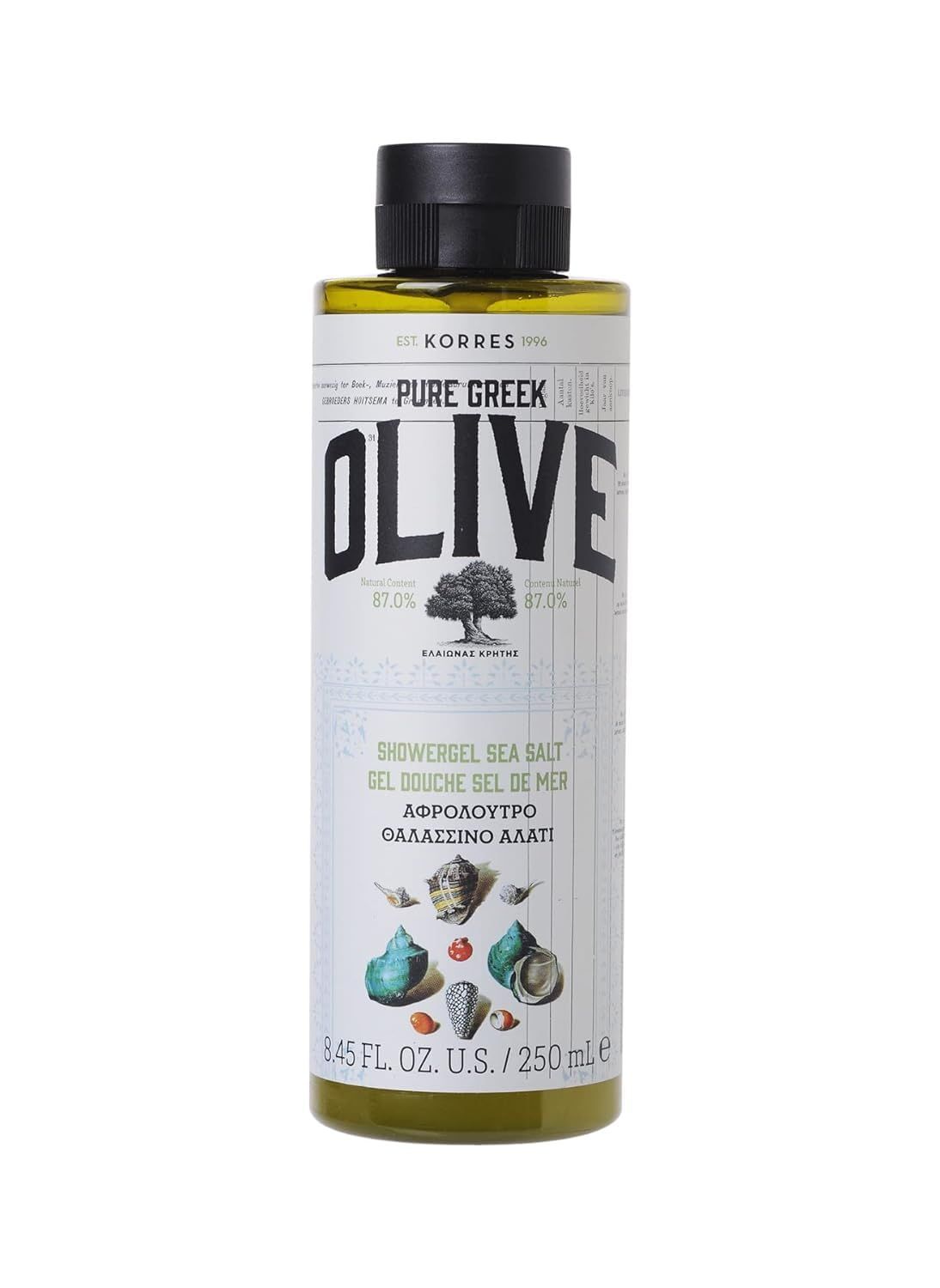 KORRES Olive Shower Gel, Sea Salt, 8.45 fl. oz.