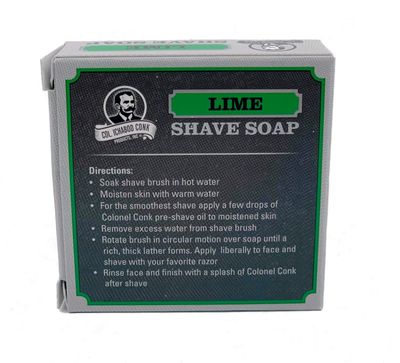 Col. Conk Lime Glycerine Shave Soap 2.25 oz.