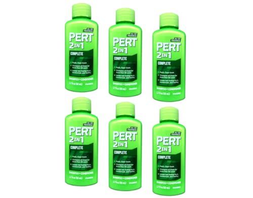 Pert Plus 2-in-1 Shampoo &amp; Conditioner, Classic Clean 1.70 oz (Pack of 6)
