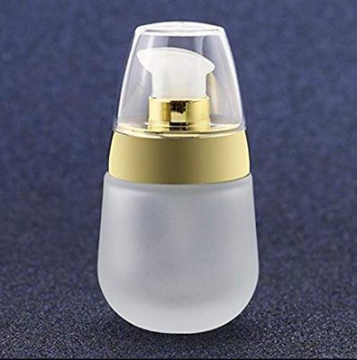 erioctry 2PCS 30ml 1oz Empty Refillable Glass Container Makeup Cosmetic Face Cream Lotion Pump Bottles Jars Pots