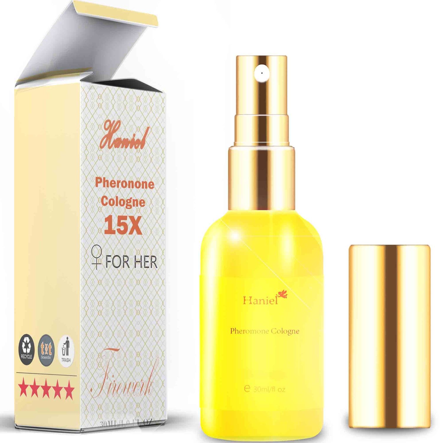 Haniel Women&#39;s Perfume, Pheromone Perfume Spray For Women, Pheromone Oil For Women, Women&#39;s Fragrances, Chypre Floral Perfume For Women Attraction Formula Cologne For Her [Impression of Miss]