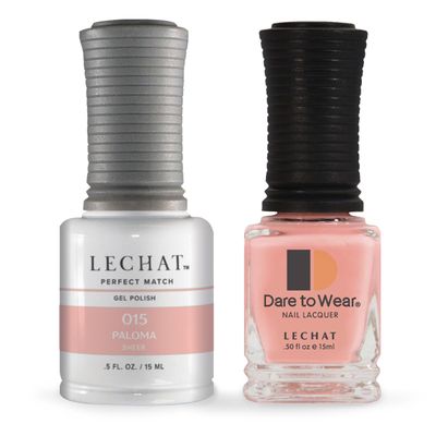 LECHAT Perfect Match Paloma, Sheer Pink Nude Gel Polish &amp; Nail Lacquer Duo Set
