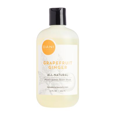 DANI Moisturizing Body Wash Naturals - Invigorating Grapefruit Ginger Scented - Organic Aloe Vera &amp; Natural Glycerin - Paraben &amp; Sulfate Free Shower Gel - For Men &amp; Women - 12 Ounce Bottle