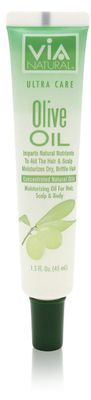 VIA Natural Ultra Care Olive Oil Concentrated Natural Oil 1.5oz - Imparts Natural Nutrients To Aid The Hair &amp; Scalp Moisturizes Dry, Brittle Hair - 6 Pack