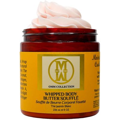 OMM Collection Natural Whipped Body Butter Souffl For Dry &amp; Sensitive Skin - Whipped Shea Butter Infused By Vitamin E &amp; A, Mango Butter &amp; Cacao Butter - Hydrating &amp; Moisturizing - Vegan