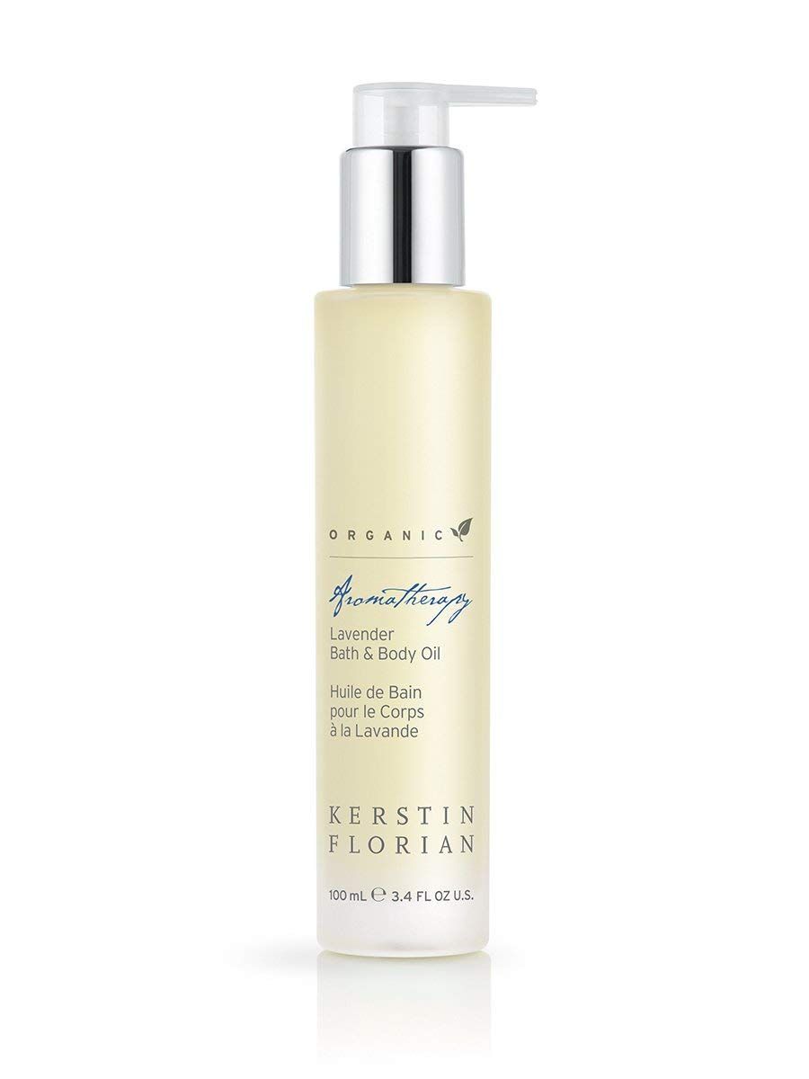 Kerstin Florian Organic Lavender Body Oil | Nutrient-Rich Moisturizer with Vitamin E, Coconut &amp; Jojoba Oils | Natural Essential Oils for Relaxation &amp; Massage | 3.4 fl oz